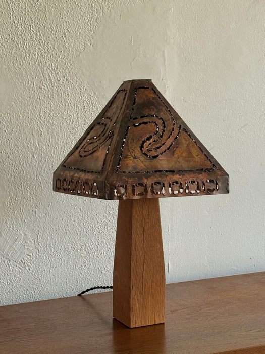 Table Lamp With Copper Shade