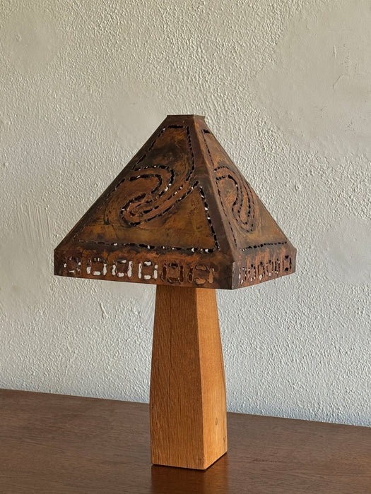 Table Lamp With Copper Shade