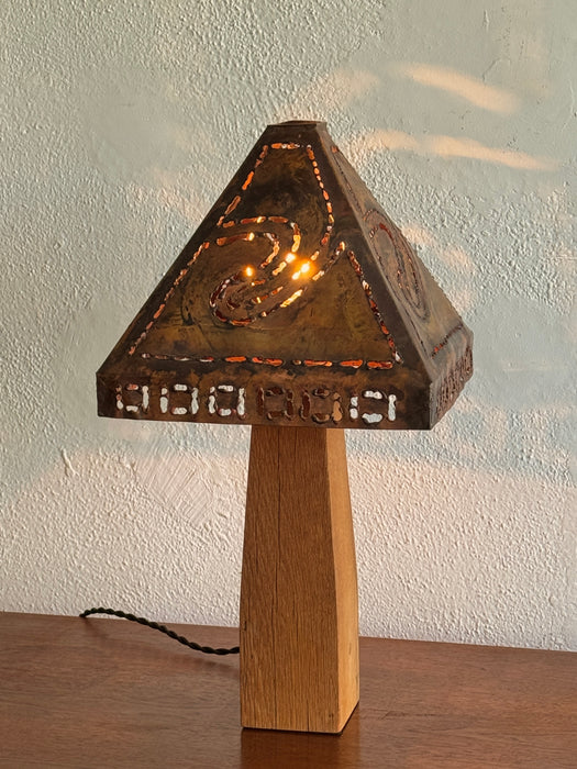 Table Lamp With Copper Shade