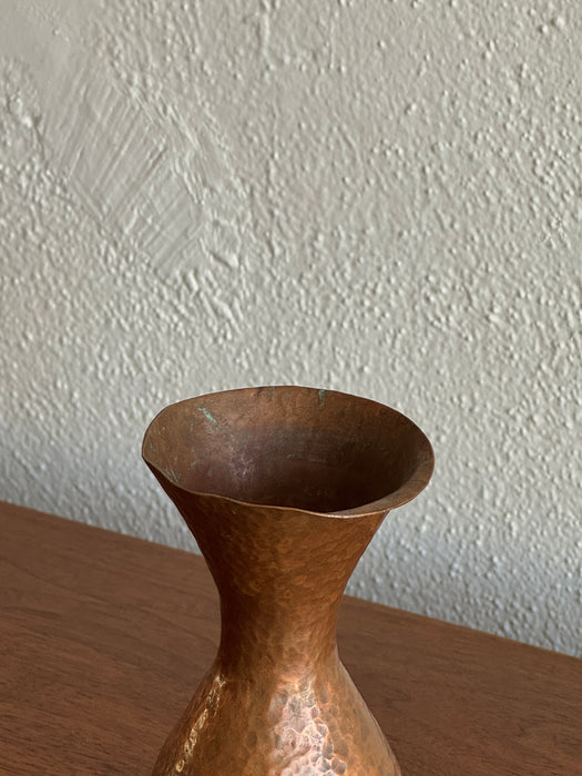 Small Hammered Copper Vase