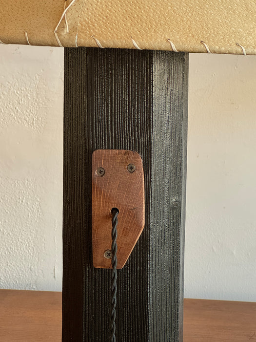 Esagano Standing Lamp With Suede Shade
