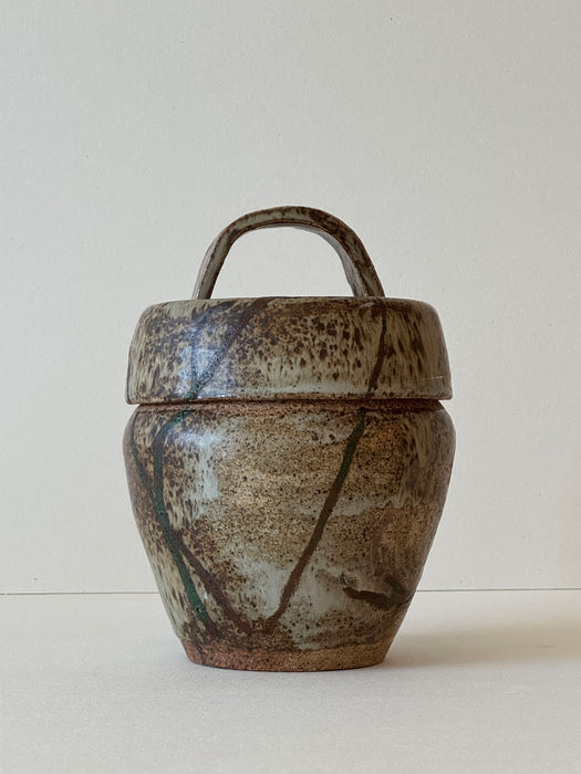 Speckled Faux Jar With Handle