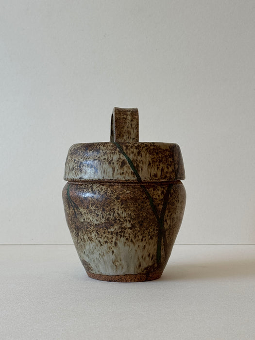 Speckled Faux Jar With Handle