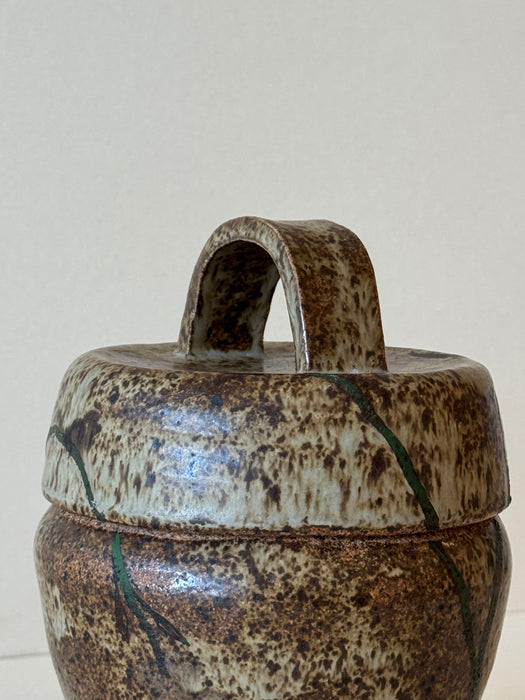 Speckled Faux Jar With Handle