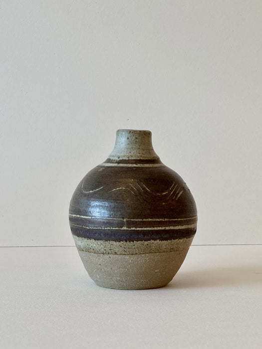 Speckled And Brown Bud Vase