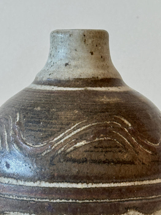 Speckled And Brown Bud Vase