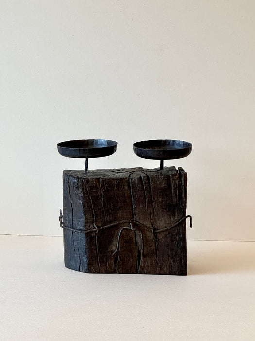 Folk Art Candle Holder