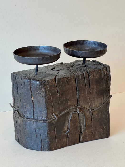 Folk Art Candle Holder