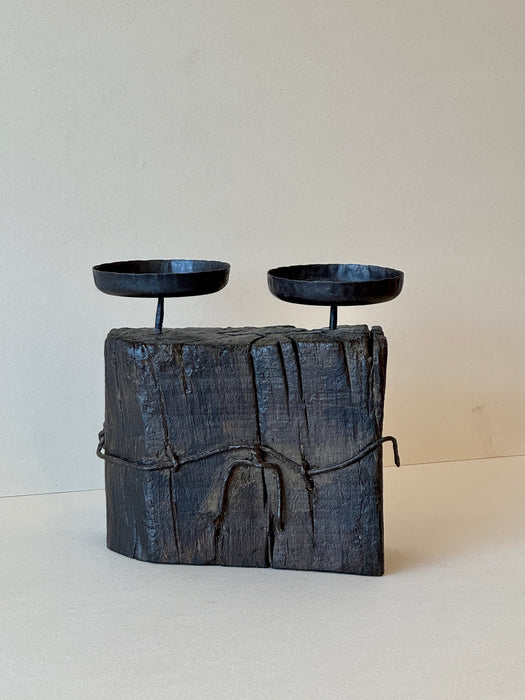 Folk Art Candle Holder