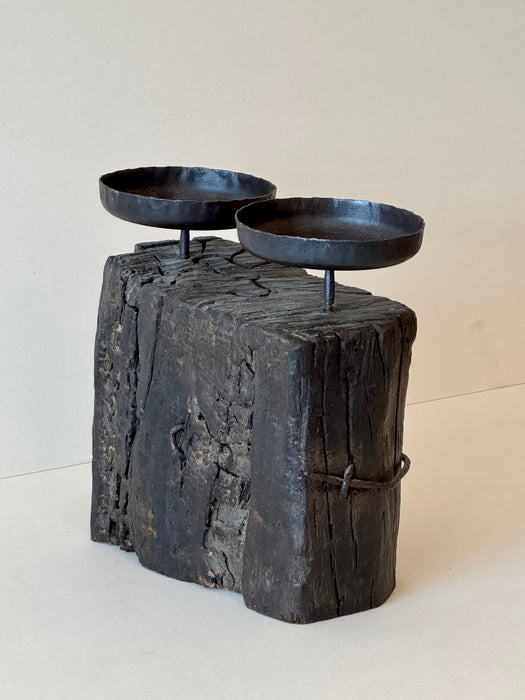 Folk Art Candle Holder