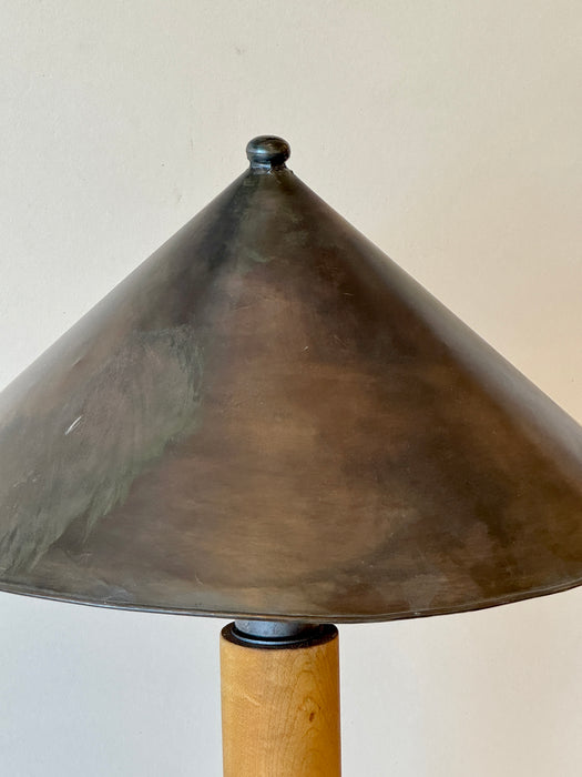Metal Shade Column Lamp