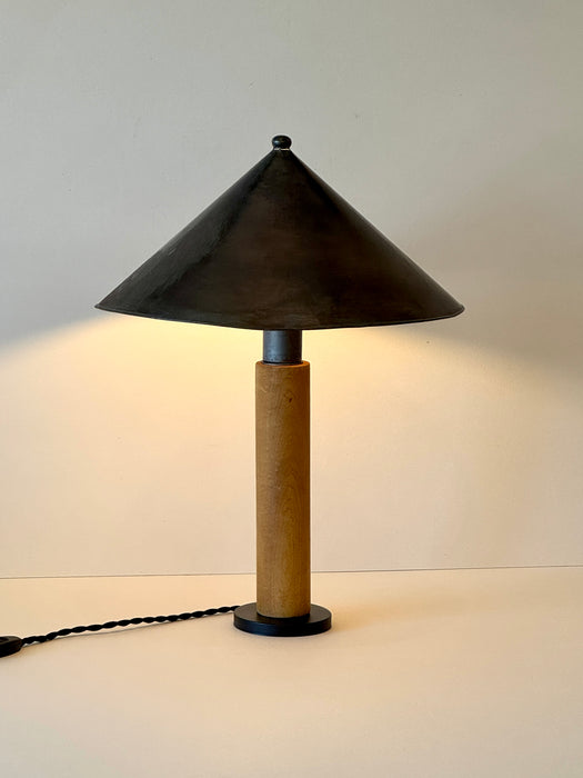 Metal Shade Column Lamp