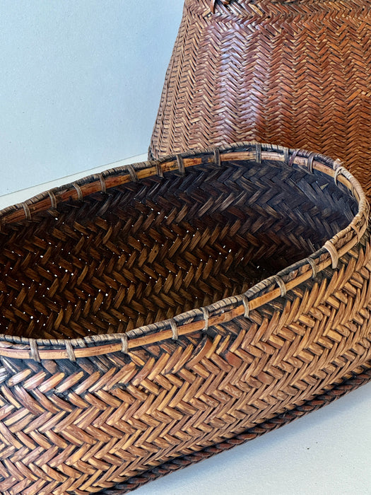 Woven Basket With Cover