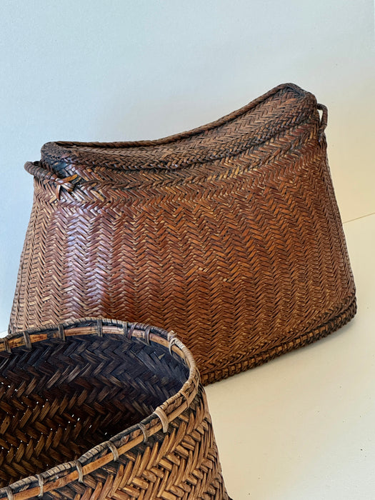 Woven Basket With Cover