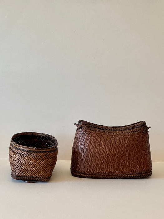 Woven Basket With Cover