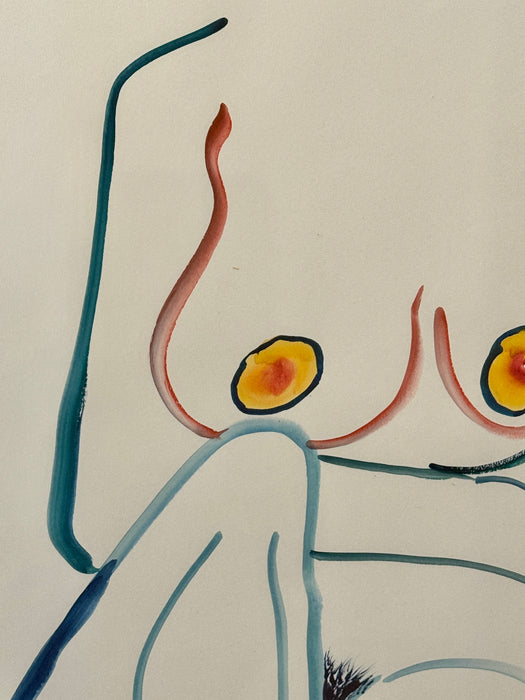 1 Abstract Nude Watercolor - A