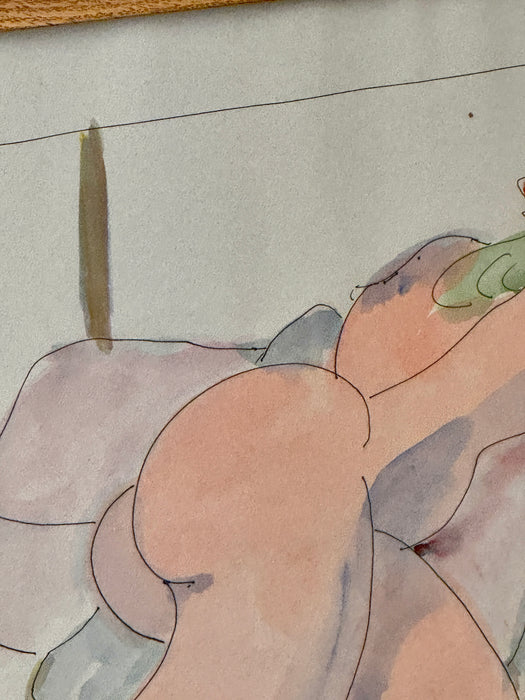1 Abstract Nude Watercolor - Laying