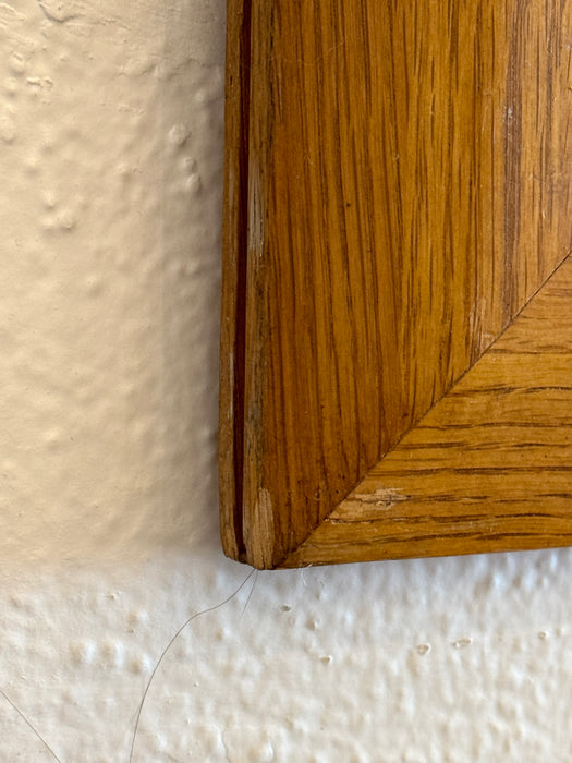 Beveled Oak Mirror