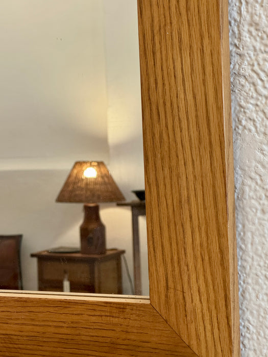 Beveled Oak Mirror