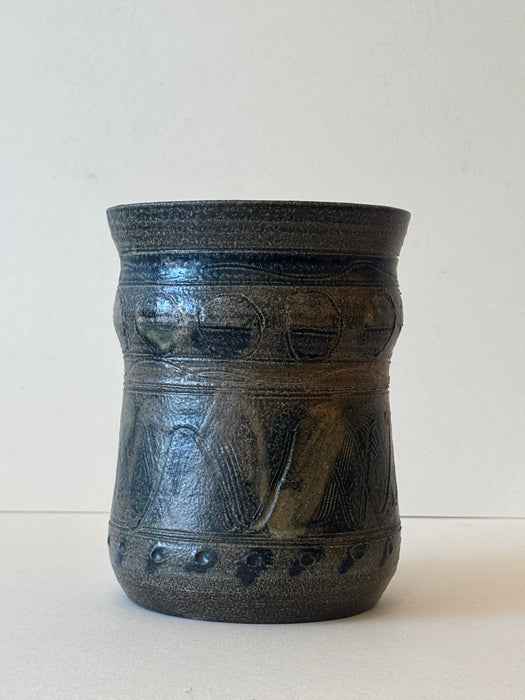 Sgrafitto Wide Mouth Vase