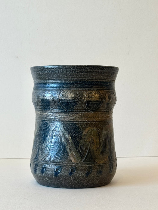 Sgrafitto Wide Mouth Vase
