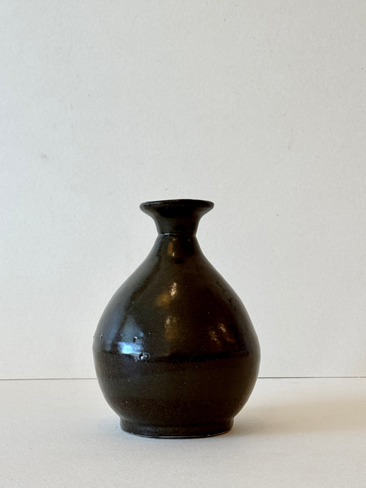 Robust Vase WIth Brown Glaze