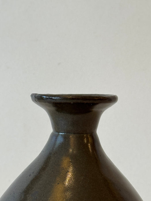Robust Vase WIth Brown Glaze