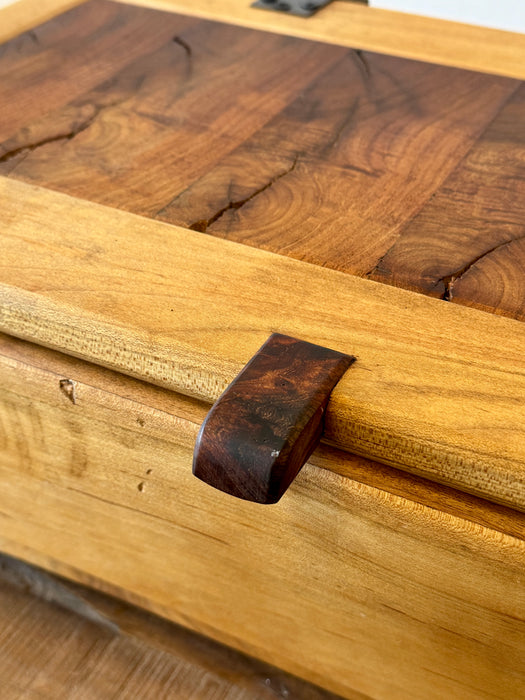 Wood Box WIth Hinged Lid