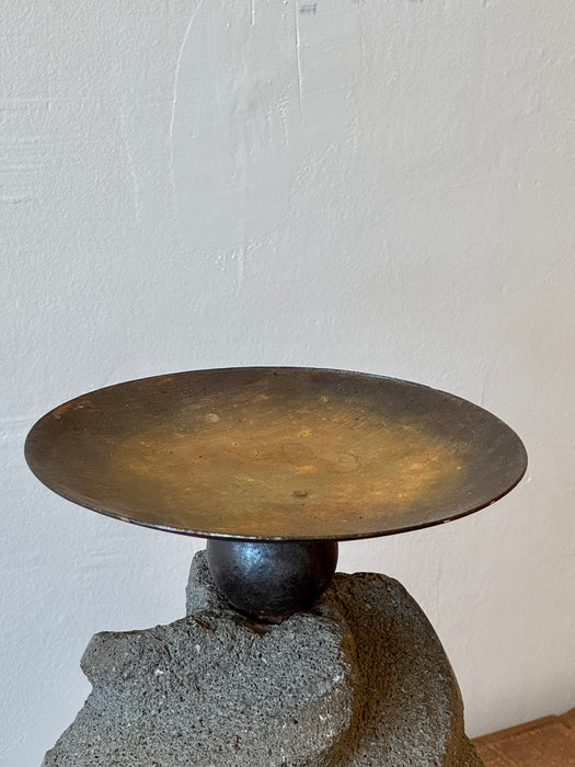 Stone Candleholder Sculpture