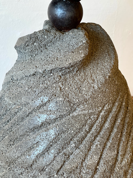 Stone Candleholder Sculpture