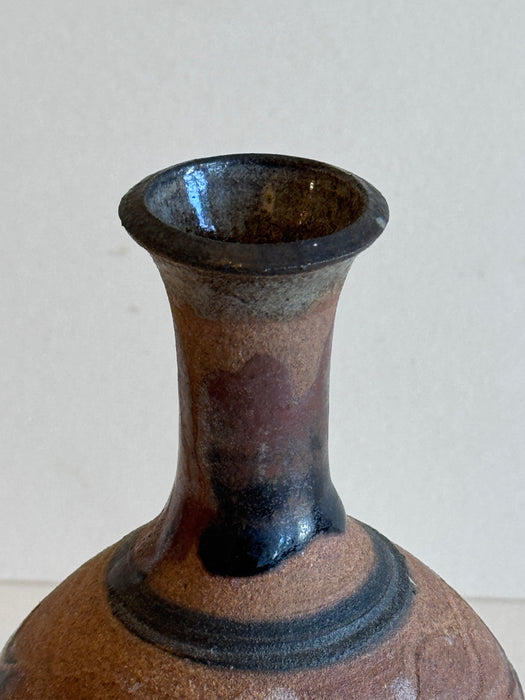 Stoneware Vase With Drip Glaze