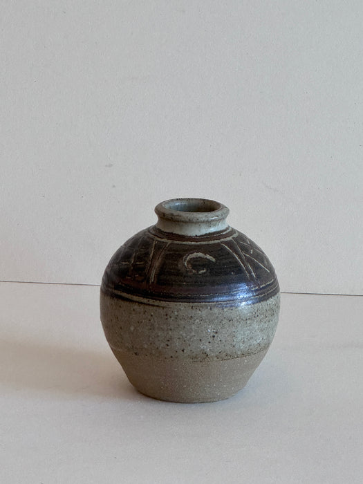 Speckled Brown And Tan Vase