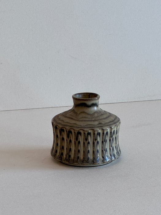 Short Round Japanese Bud Vase