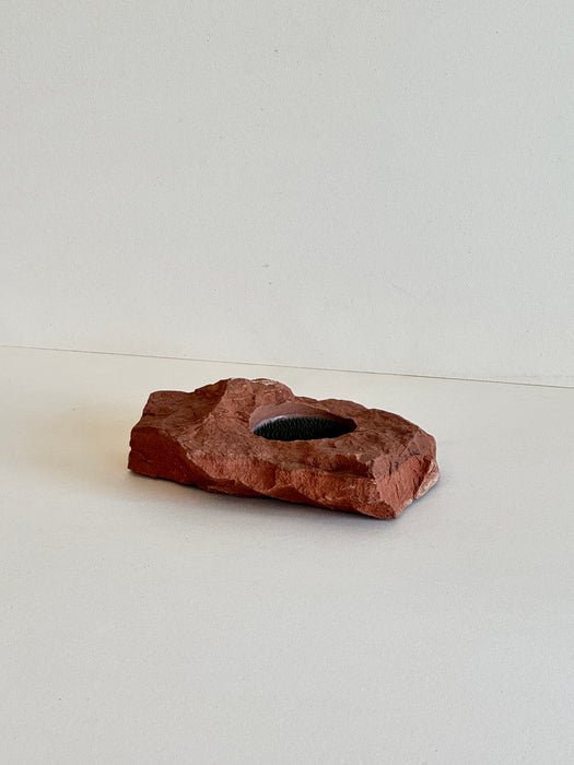 Red-Stone Ikebana Vessel
