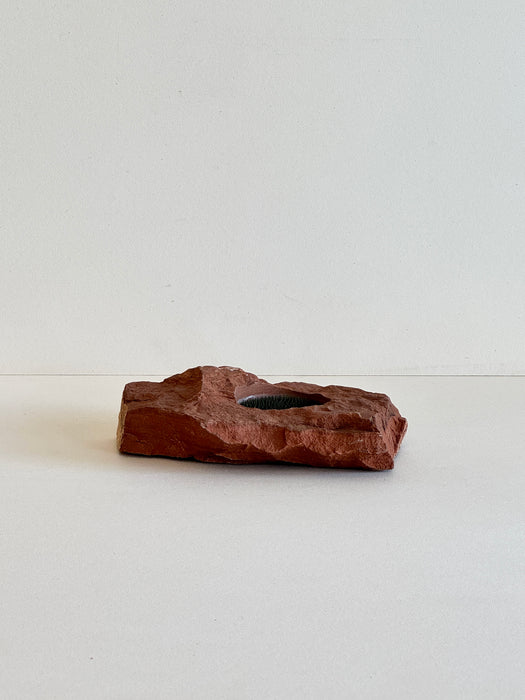 Red-Stone Ikebana Vessel