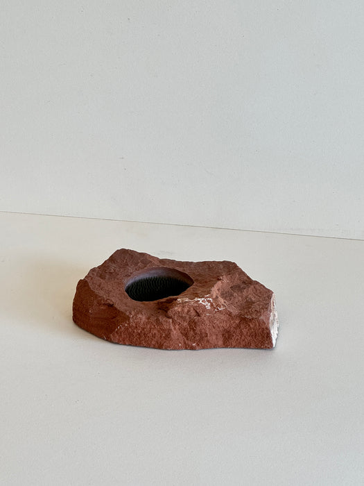 Red-Stone Ikebana Vessel