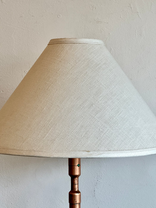 Stone And Copper Floor Lamp