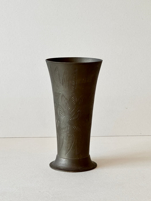 Brass Etched Vase