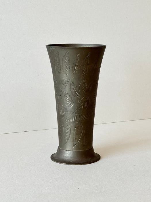 Brass Etched Vase