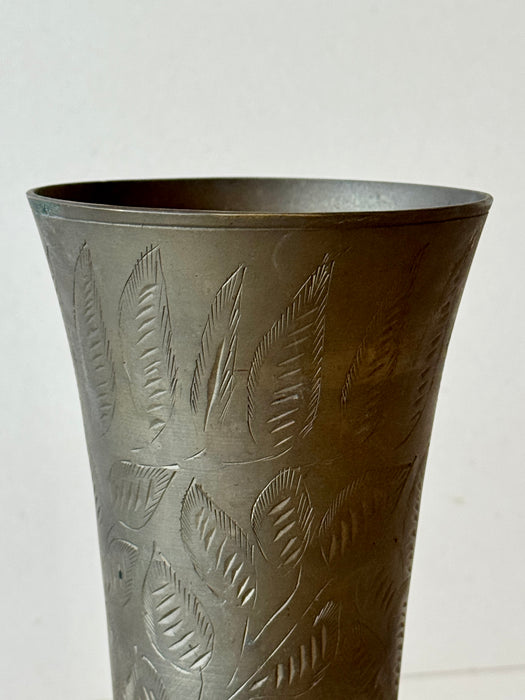 Brass Etched Vase