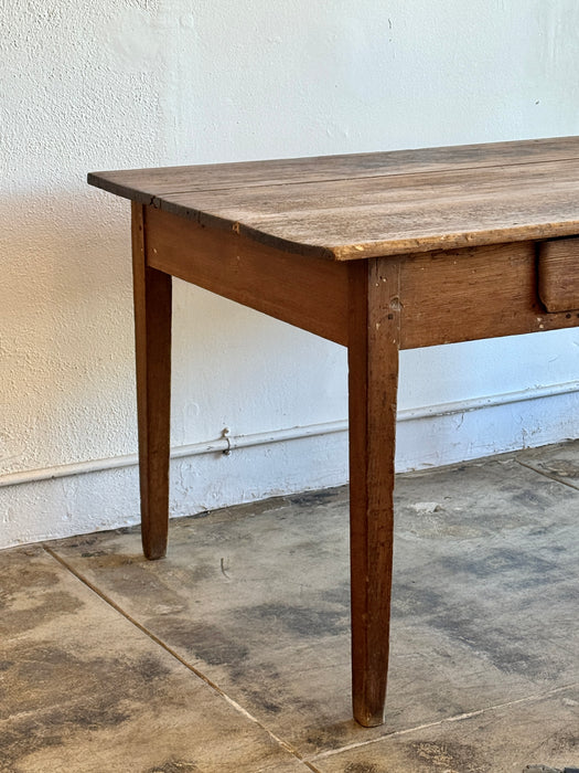Rustic Dining Table With Drawer
