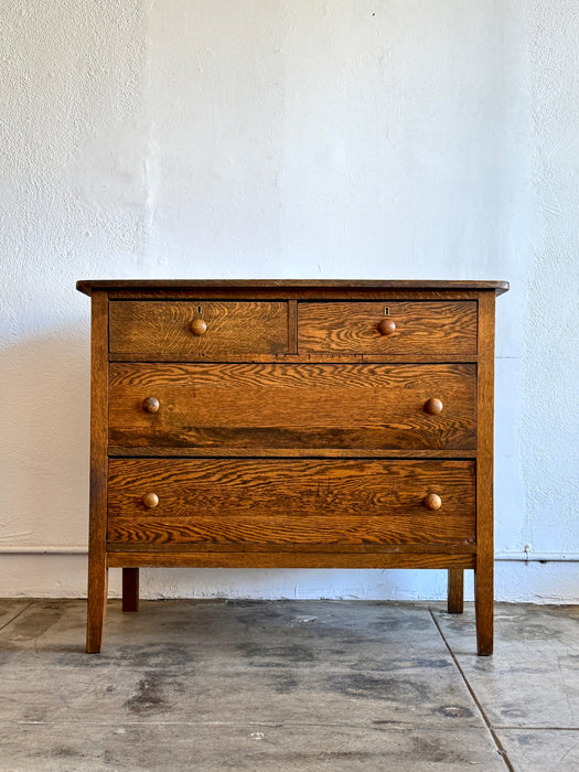 Oak Dresser With Mirror