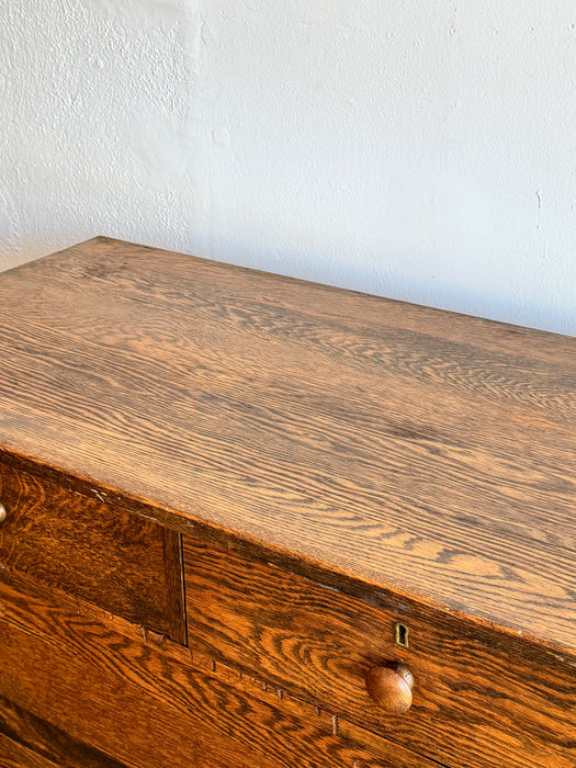 Oak Dresser With Mirror