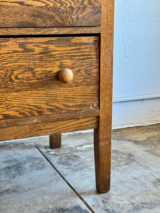 Oak Dresser With Mirror