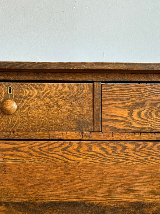 Oak Dresser With Mirror