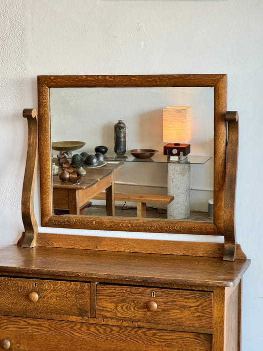 Oak Dresser With Mirror