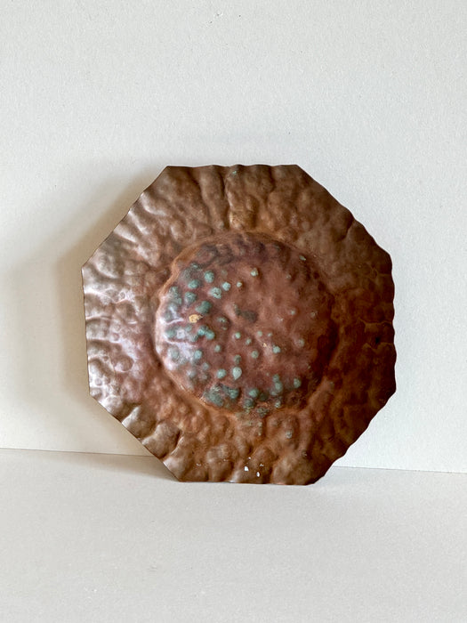 Dimpled Octagonal Copper Bowl