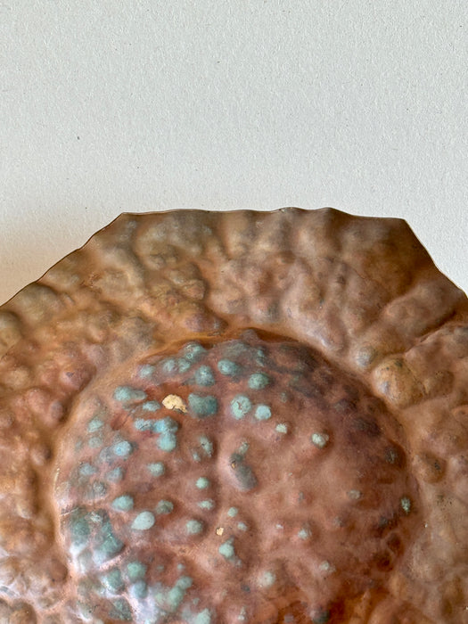 Dimpled Octagonal Copper Bowl