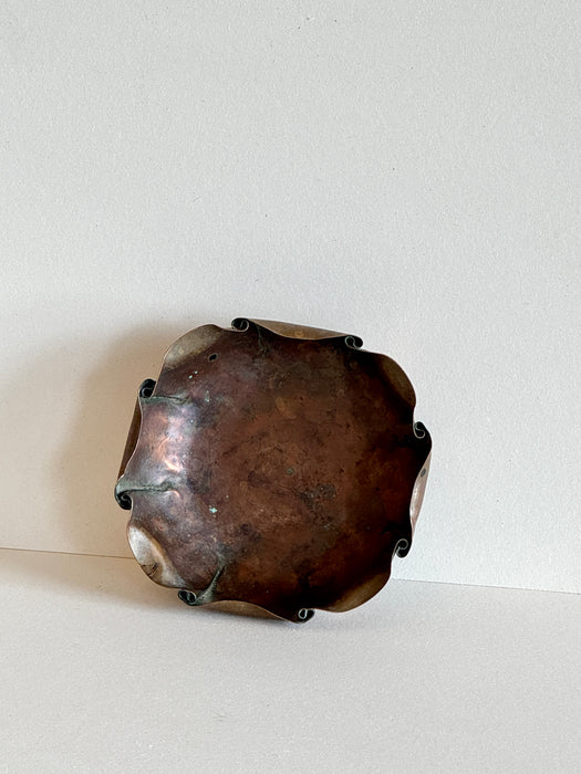Pleated Copper Bowl