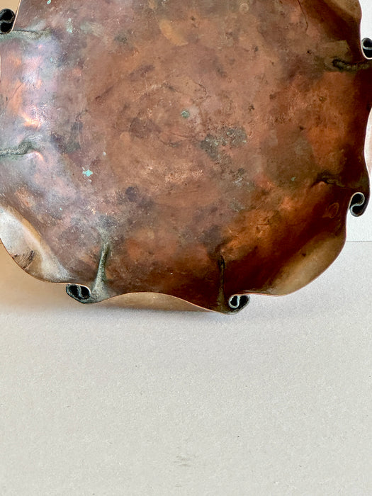 Pleated Copper Bowl